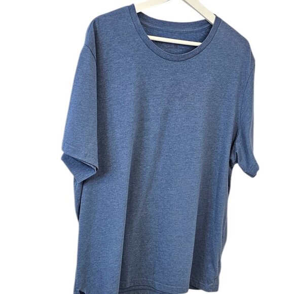 UNTUCKit Mens Short Sleeve Crew Neck Cotton T-Shirt, Basic, Blue, Size XXL - Picture 2 of 9